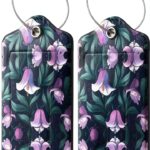 Bluebell Lot de 2 étiquettes de voyage en cuir PU pour configurer les étiquettes de bagage à main-0