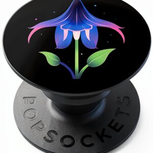 May Birthday Bluebell Flower Bluebell White Flower Girl PopSockets PopGrip Interchangeable-0