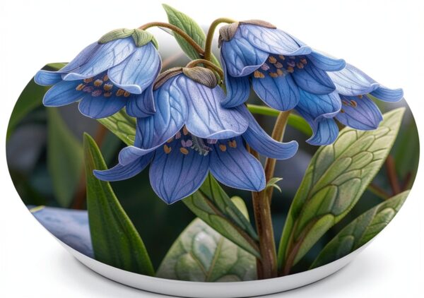 Graphisme Bluebell Flower Cottage Core PopSockets PopGrip Interchangeable-1
