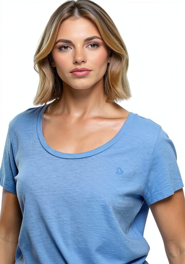 Superdry Studios Scoop Neck Tee Femme T-shirt bleu marine à rayures-1