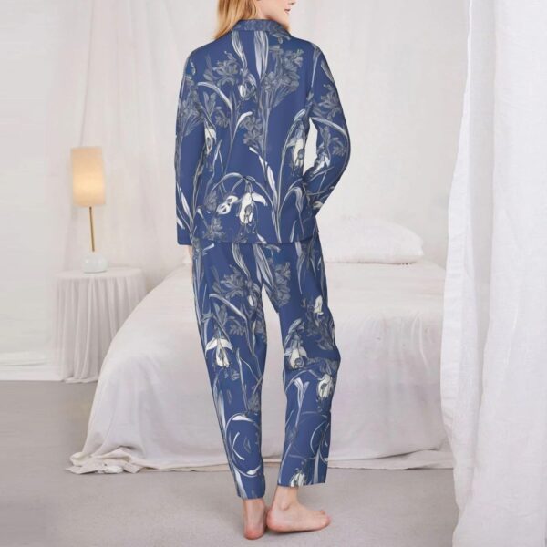 XTYGETY Bluebell Design 04 Imprimé Manches Longues Pantalon Pyjama pour Femmes Ensembles de Pyjama 2 Pièces Confortable Salon-4