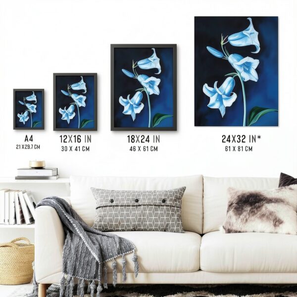 Artery8 Bluebell Wildflower Blue Floral Unframed 30x41 cm-2