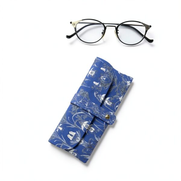 Étui à lunettes XTYGETY Bluebell Design 04 en cuir PU souple imprimé-5