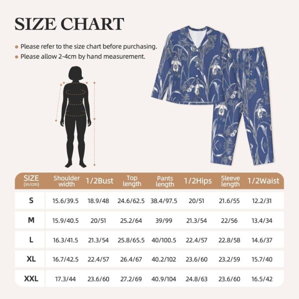 XTYGETY Bluebell Design 04 Imprimé Manches Longues Pantalon Pyjama pour Femmes Ensembles de Pyjama 2 Pièces Confortable Salon-5