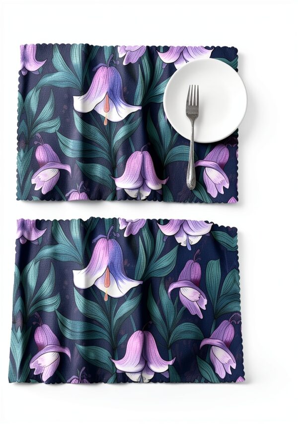 Lot de 6 sets de table résistants à la chaleur WZYWHJ Bluebell 30x45-3