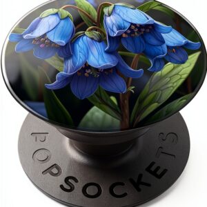Graphisme Bluebell Flower Cottage Core PopSockets PopGrip Interchangeable-0