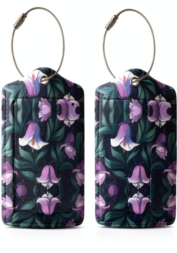 Bluebell Lot de 2 étiquettes de voyage en cuir PU pour configurer les étiquettes de bagage à main-2