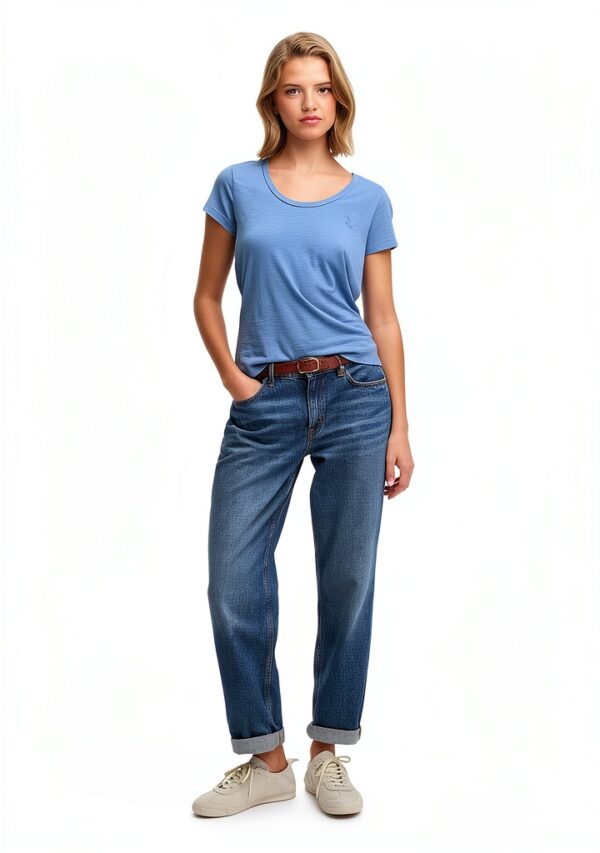 Superdry Studios Scoop Neck Tee Femme T-shirt bleu marine à rayures-2