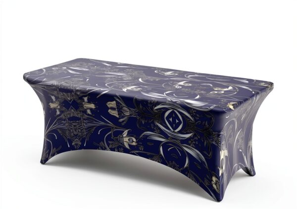 Nappe de table extensible XTYGETY Bluebell Design 04 1,8 m noir-5