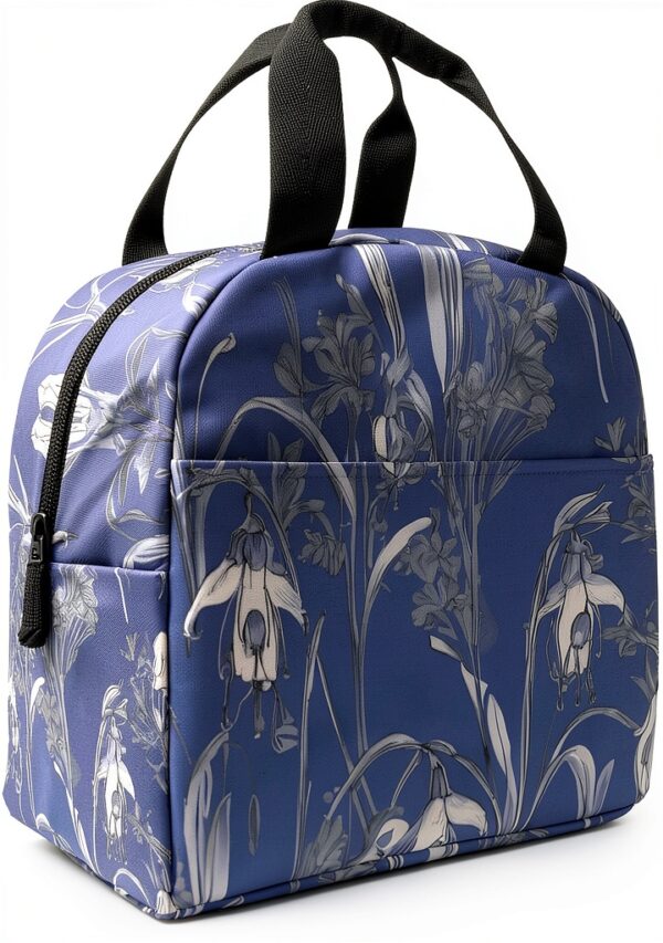 XTYGETY Bluebell Design 04 Sac à déjeuner réutilisable isotherme pour le travail et les aventures en plein air-1