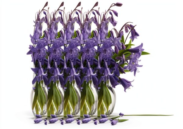 Bluebell Bouquet03 Lot de 6 sets de table d'extérieur lavables pour décoration de table-1