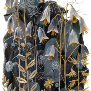 Artery8 Bluebells at Night Botanical Painting Wildflowers Living Room Unframed Wall Art Print Poster Home Decor Premium-0