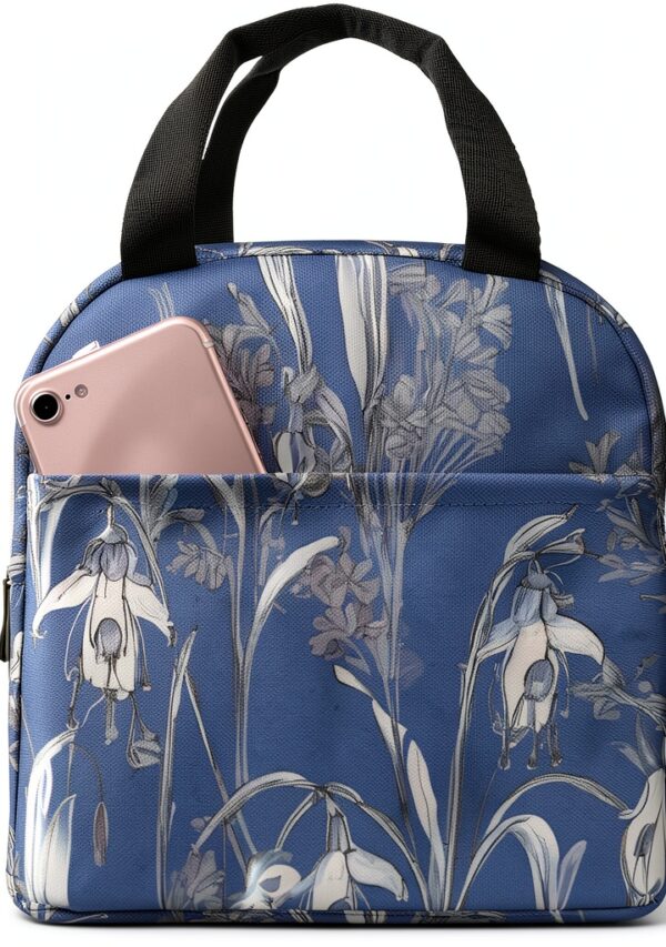 XTYGETY Bluebell Design 04 Sac à déjeuner réutilisable isotherme pour le travail et les aventures en plein air-0