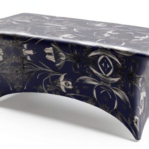 Nappe de table extensible XTYGETY Bluebell Design 04 1,8 m noir-0