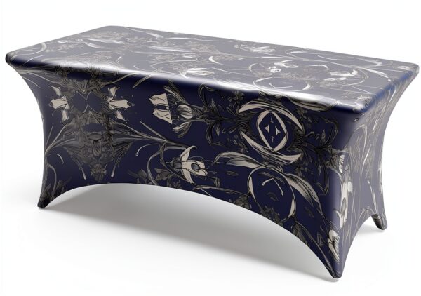 Nappe de table extensible XTYGETY Bluebell Design 04 1,8 m noir-0