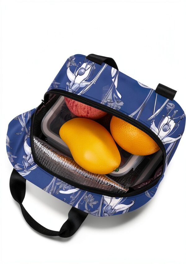 XTYGETY Bluebell Design 04 Sac à déjeuner réutilisable isotherme pour le travail et les aventures en plein air-5