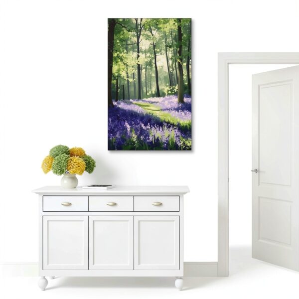 UTGN Poster sur toile Bluebell Forest - Affiche murale 40x60 cm-3
