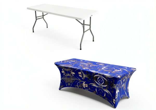 Nappe de table extensible XTYGETY Bluebell Design 04 1,8 m noir-3