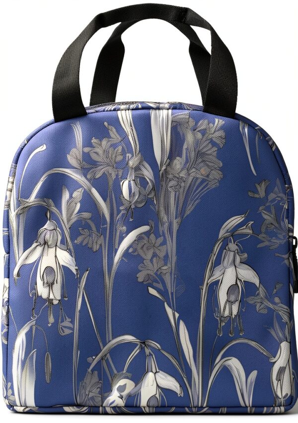 XTYGETY Bluebell Design 04 Sac à déjeuner réutilisable isotherme pour le travail et les aventures en plein air-2
