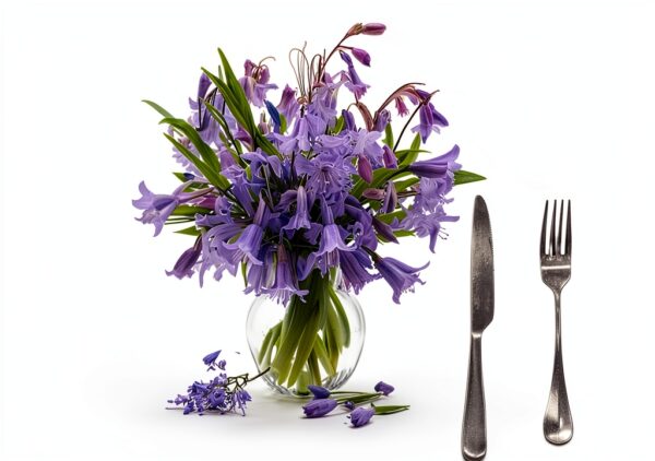 Bluebell Bouquet03 Lot de 6 sets de table d'extérieur lavables pour décoration de table-4