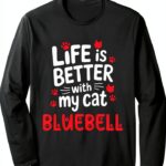 T-shirt Bluebell Chat Manche Longue - Haut Fantaisie pour Chat-0