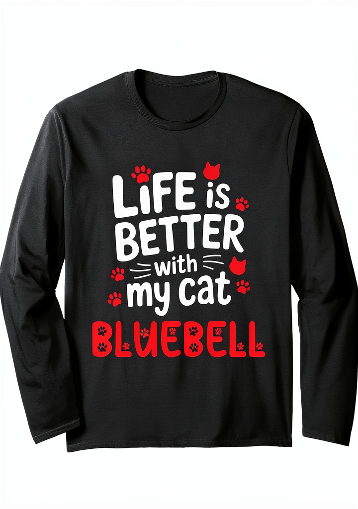 t-shirt manche longue chat