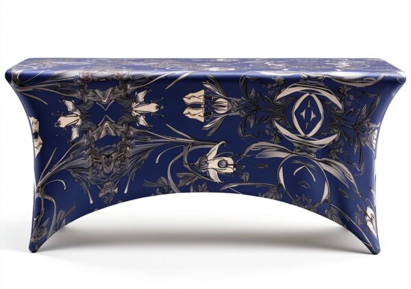 Nappe de table extensible XTYGETY Bluebell Design 04 1,8 m noir-1