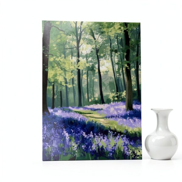 UTGN Poster sur toile Bluebell Forest - Affiche murale 40x60 cm-6