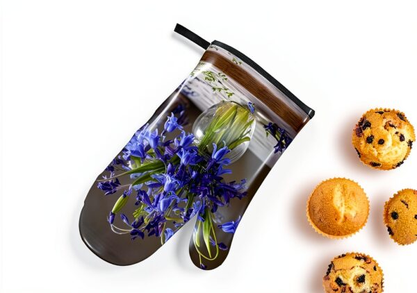 Gants de cuisine Bluebell Bouquet01 - Lot 3 pièces noir, thermique-4