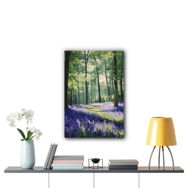 UTGN Poster sur toile Bluebell Forest - Affiche murale 40x60 cm-5