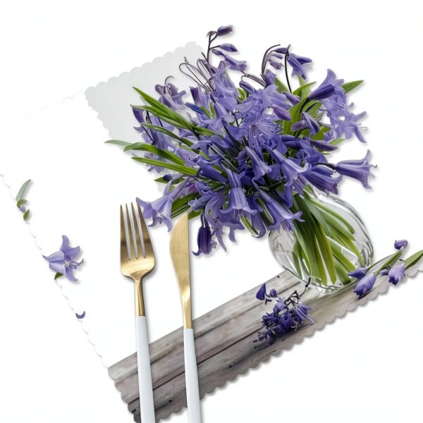 Bluebell Bouquet03 Lot de 6 sets de table d'extérieur lavables pour décoration de table-7