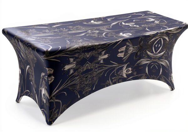 Nappe de table extensible XTYGETY Bluebell Design 04 1,8 m noir-2