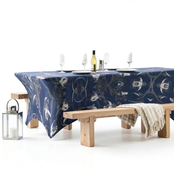 Nappe de table extensible XTYGETY Bluebell Design 04 1,8 m noir-8